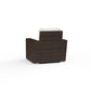 Montecito - Club Chair, With Self Welt - Canvas Flax / Dark Brown