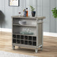 Varian II - Wine Cabinet - Mirrored & Antique Platinum - 43"