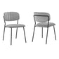 Carlo - Velvet And Metal Dining Room Chairs (Set of 2) - Gray