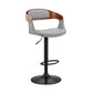 Benson - Adjustable Bar Stool - Walnut Wood