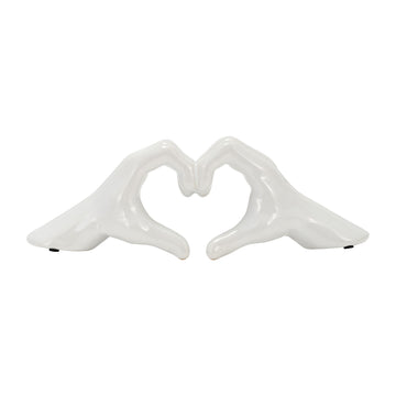 Hand-Heart 5" - White