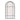 Metal 24 x43" Arch Windowpane Mirror - Black