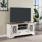 Florian - TV Stand - Oak & Antique White Finish